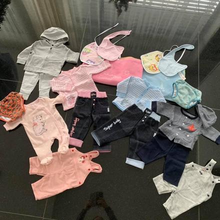 Balík oblečenia pre dvojičky bábätka, 68–80