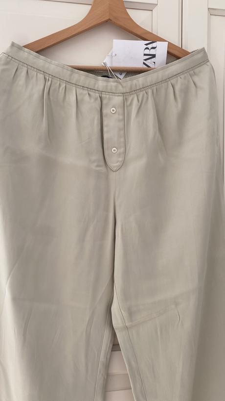 Nohavice zara v pyzamovom style c. l, zara,l
