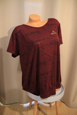 Bordový športový top, xl, xl