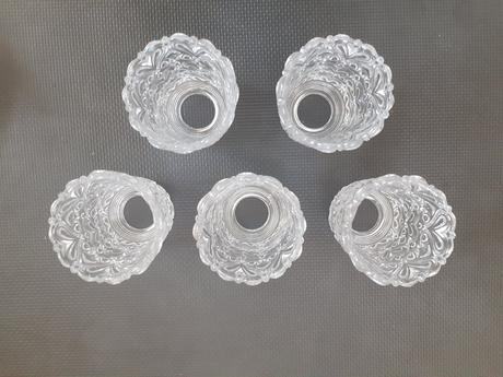 Sklenené kryty na luster 5 ks, 