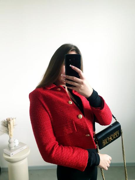 Červené sako xs/s, xs