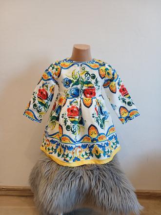 Dievčenské šaty kvetované (100), 98