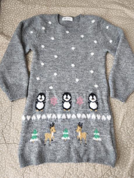 Dievčenské pletené šaty, h&m,122