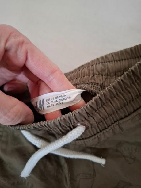 Nohavice top stav 1x oblečené, h&m,92