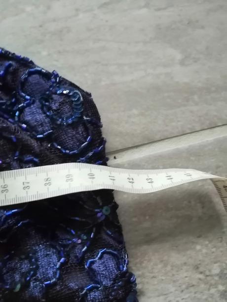 Luxus vyšívané modré šaty petrakocianova, v38-40, 40