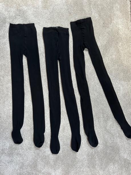 Pančuchy 3 kusy v. 122/128 a 134/140, h&m,128