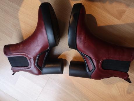 Tmavočervené čižmy, ecco,38