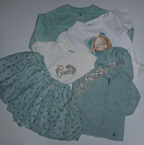 Mayoral. v.134 set sukňa+ tričko srdce, mayoral,134