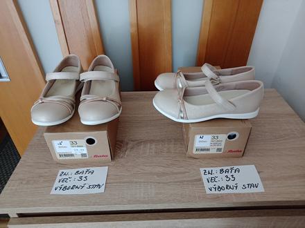 Dievčenské balerínky zn.bata veľ.33, baťa,33