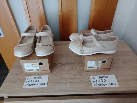 Dievčenské balerínky zn.bata veľ.33, baťa,33