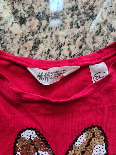 Tričko minnie, h&m,98