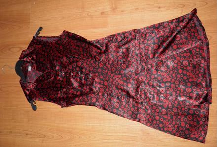 Červeno-čierne šaty xs, xs