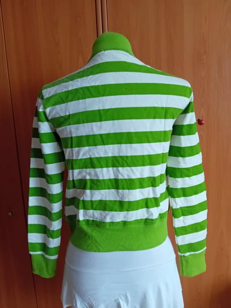 Mikina zeleny pasik, s