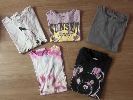 Tričká 5ks, h&m,146