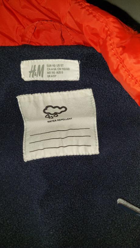 Zimna bunda, h&m,110
