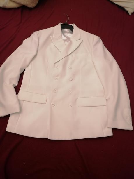 Snehobiely oblek veľ. 50 sako + nohavice, 50