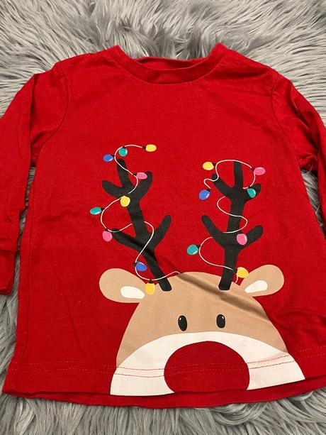 Chlapčenské vianočné tričko so sobom (18-23 mes.), 86