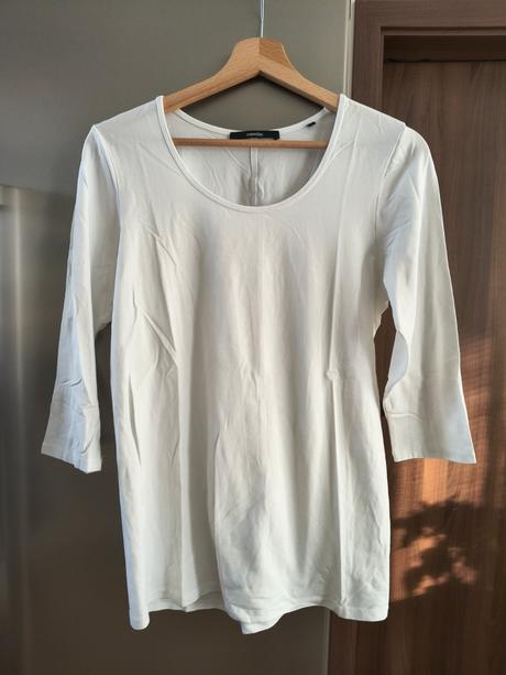 Someday.biely bavlnený top s 3/4 rukávom l, l