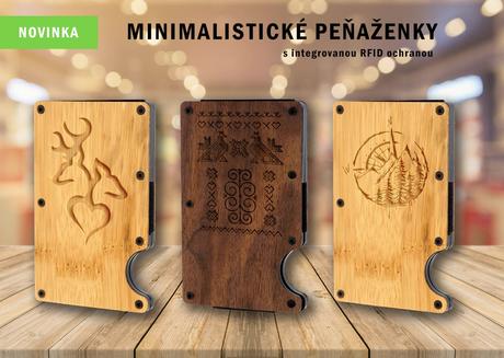 Minimalistické drevené peňaženky,