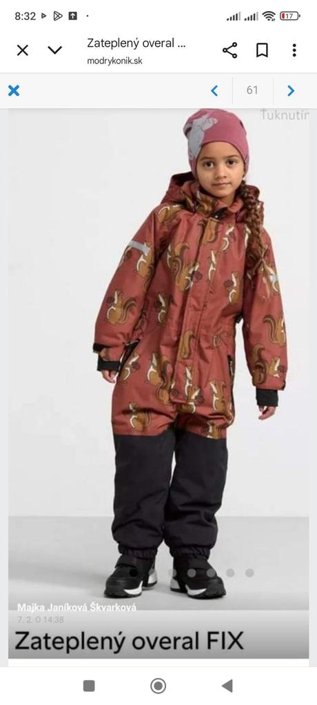 Zimný overal kombinéza lindex 128, lindex,128