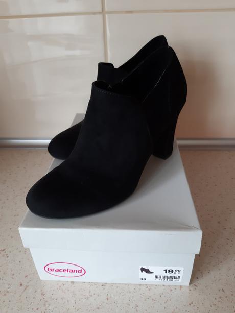 Dámske čierne poltopánky, graceland,38