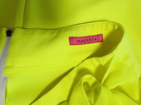 Súprava croptop a sukňa neónovej farby zn. magenta, m