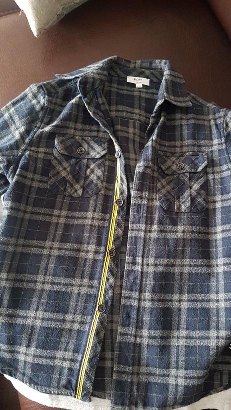 Set flanelova kosela a tricko hugo boss s dlhym ru, hugo boss,128