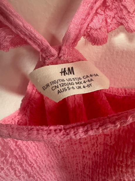 Hm ružové letné šaty 110-116, h&m,110