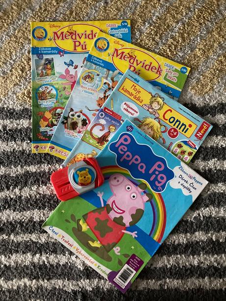 Medvídek pú, peppa pig, moje kamarátka conni, 
