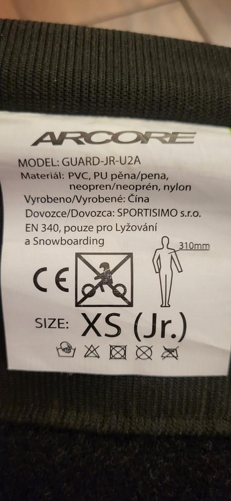 Lyžiarska korytnačka arcore, xs