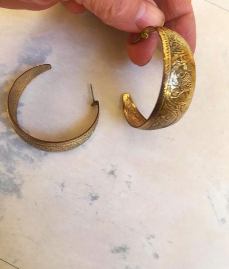 Tepané náušnice kruhy,