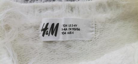 Chlpatý pulóver, h&m,104
