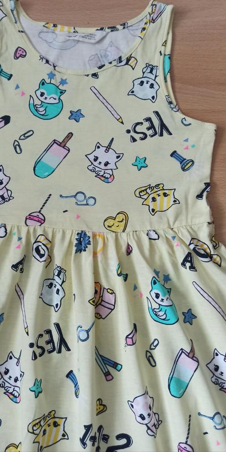 Žlté farebné šaty, h&m,134