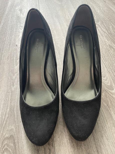 Semišové elegantné čierne lodičky, graceland,40