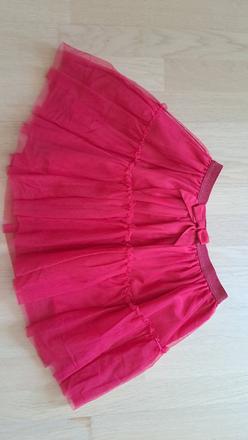 Červená tylová sukňa s trblietkami, h&m,134