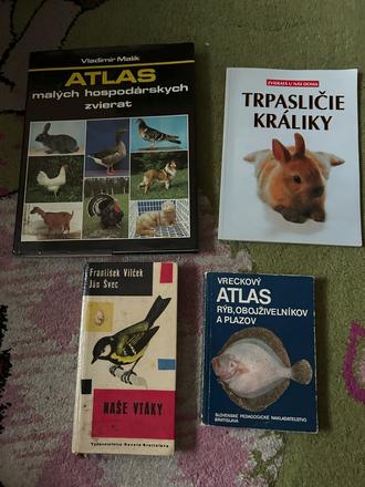 4 ks kníh o zvieratách,