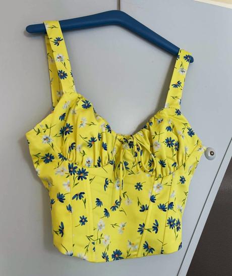 Korzetový crop, bershka,m