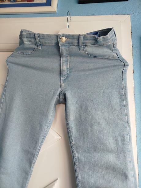Pohodlné rifle elasticke, denim,158