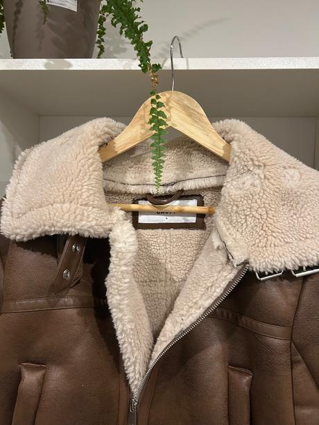 Koženková zimná bunda, l