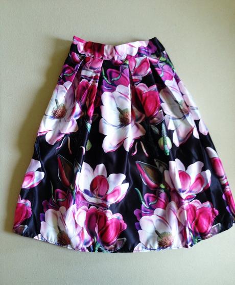 Graffiti midi vintage floral sukna s/m/l, l / m / s