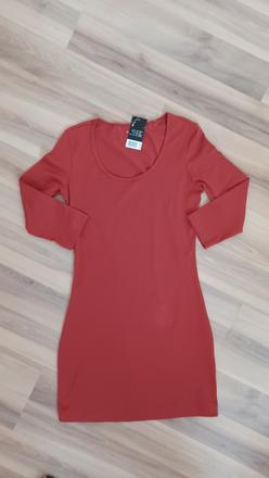 Terakotové predĺžené tričko,  možno mini šaty, esmara,xs