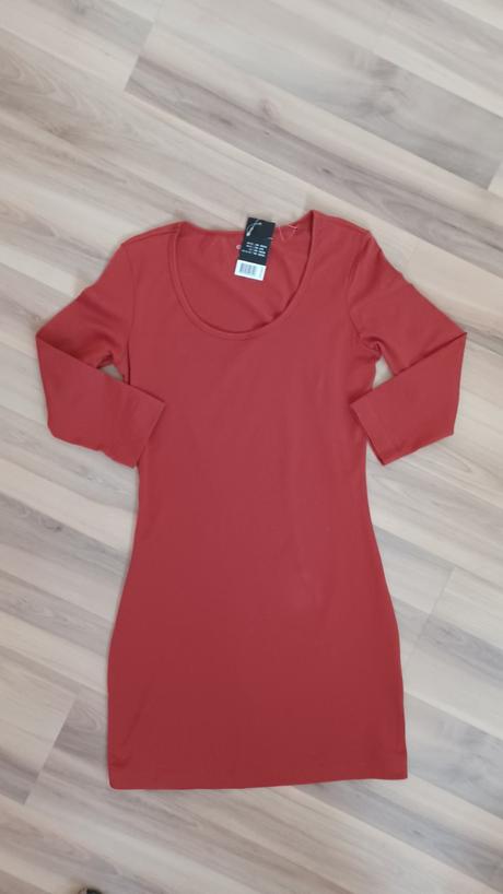 Terakotové predĺžené tričko, možno mini šaty, esmara,xs