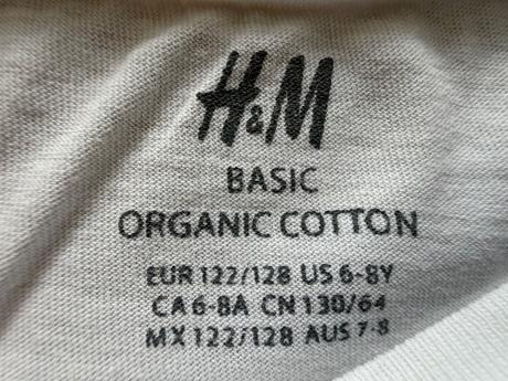 Biele tričko vhodné na telesnú pre dievča, h&m,128