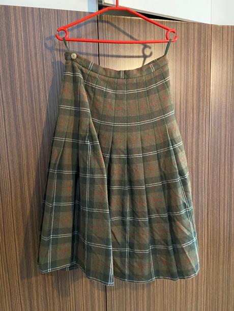 Zelená károvaná maxi sukňa (m/l), m