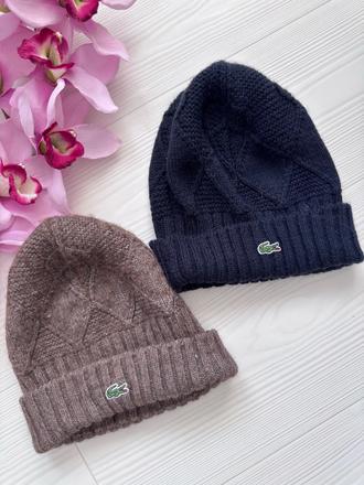 Lacoste - dve pletené čiapky, lacoste