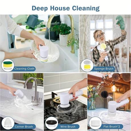 Multifunkčná elektricka čistiaca kefa-nove, 