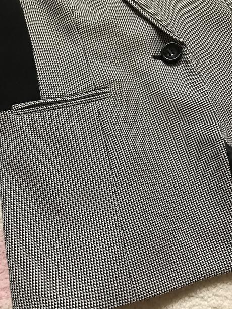 Ciernobiele (nie sede) vzorovane sako s visackou, f&f,36