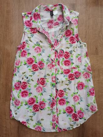 Kvietkovana blúzka, h&m,164