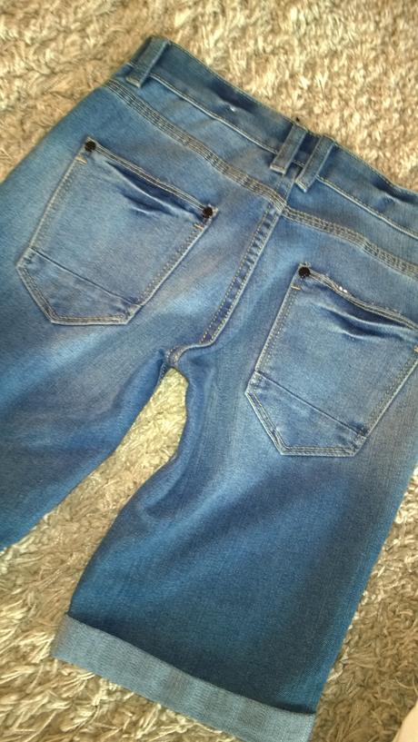 3/4 riflove kratasy denim 140/146/152/158, h&m,146