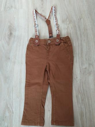 Nohavice s ľudovými trakmi, h&m,80